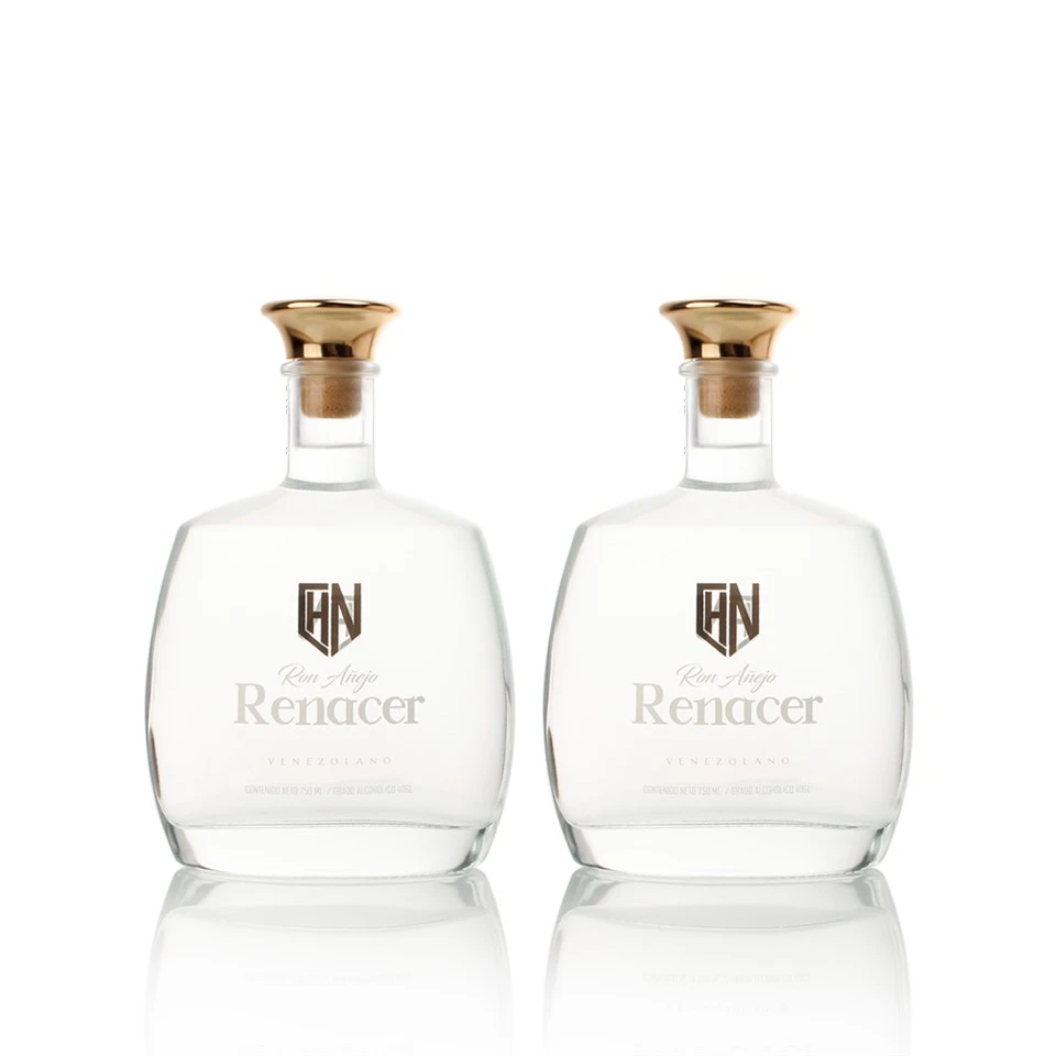 750 ml flad ekstra-flint tequila flaske kork finish